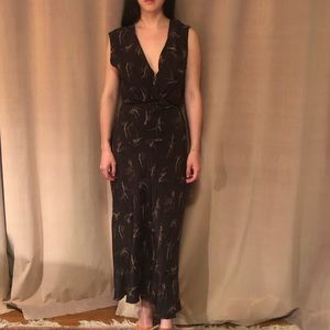 Vince by Vince Camino floral grey evening gown